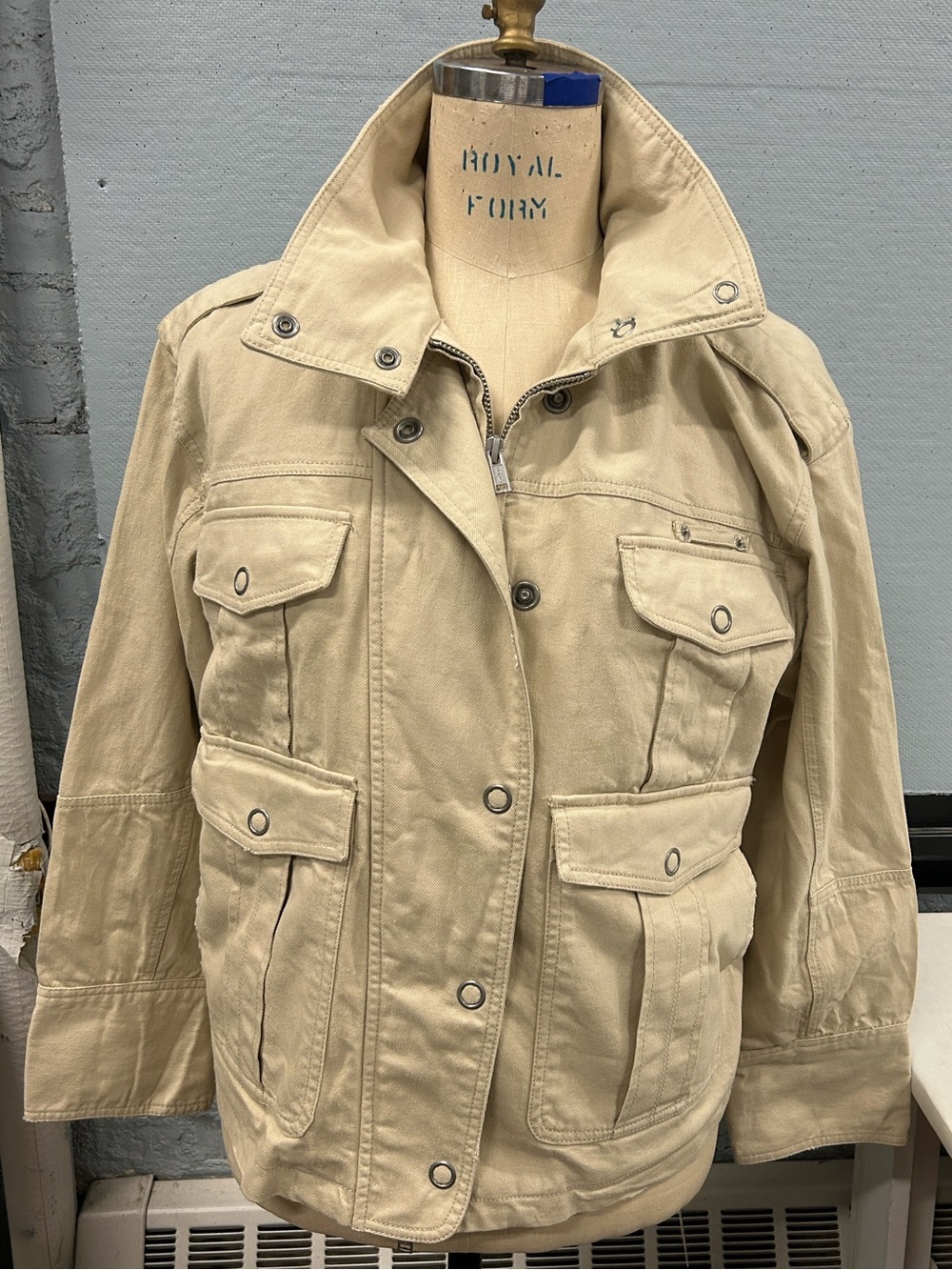 NWT Free People We The Free Linen Cotton Canvas Field Jacket Size Large